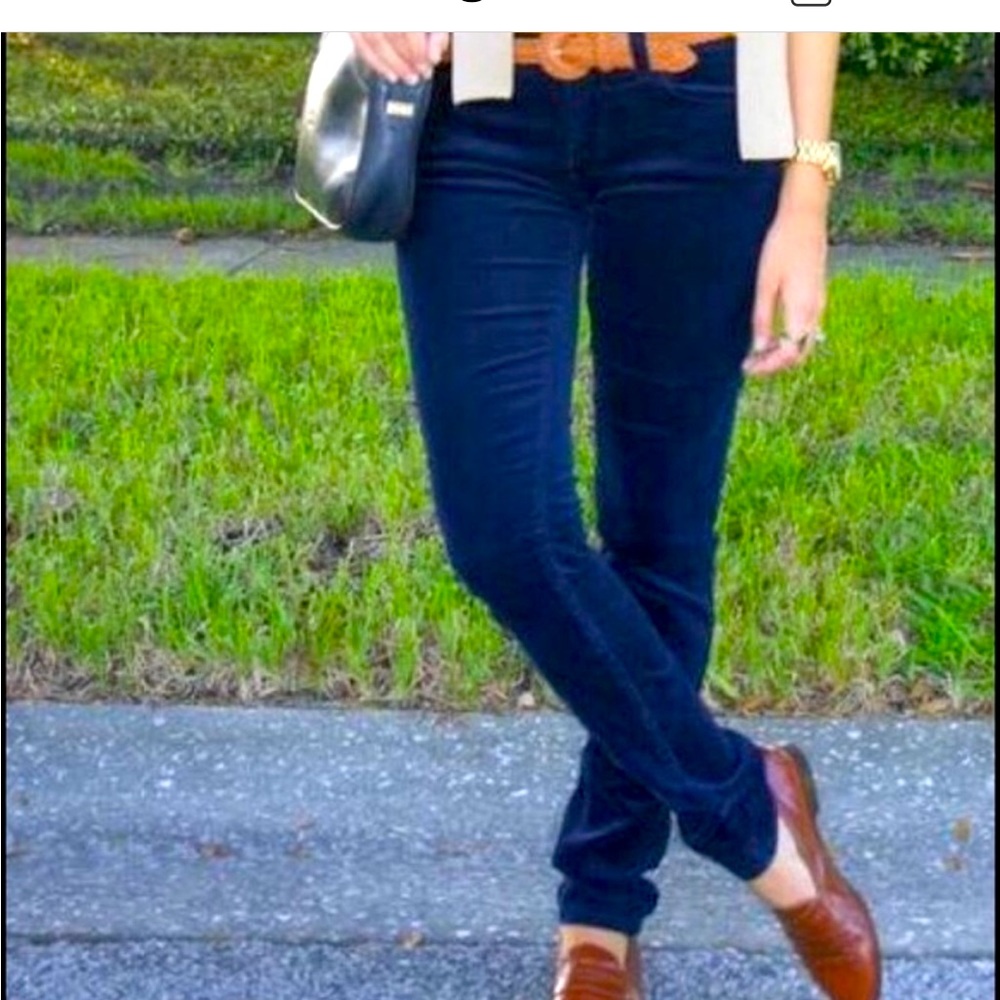 LC LAUREN CONRAD Jeggings Stretch Navy Corduroy Skinny Size 4 NWT